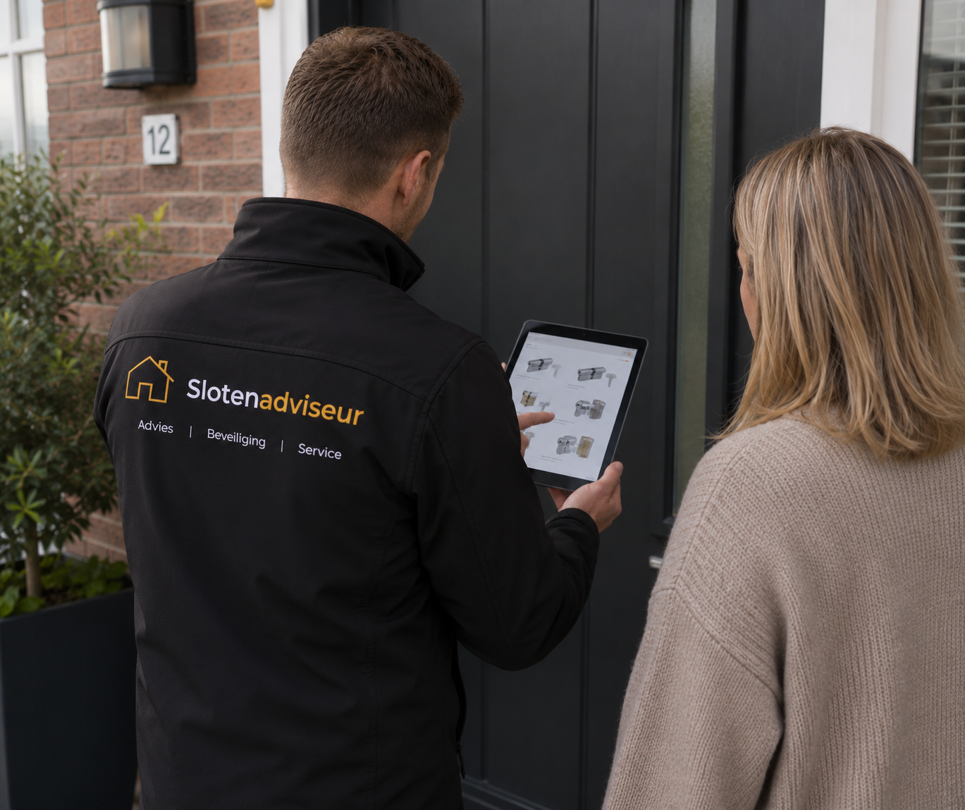 Gecertificeerd hang- en sluitwerk op een woningdeur